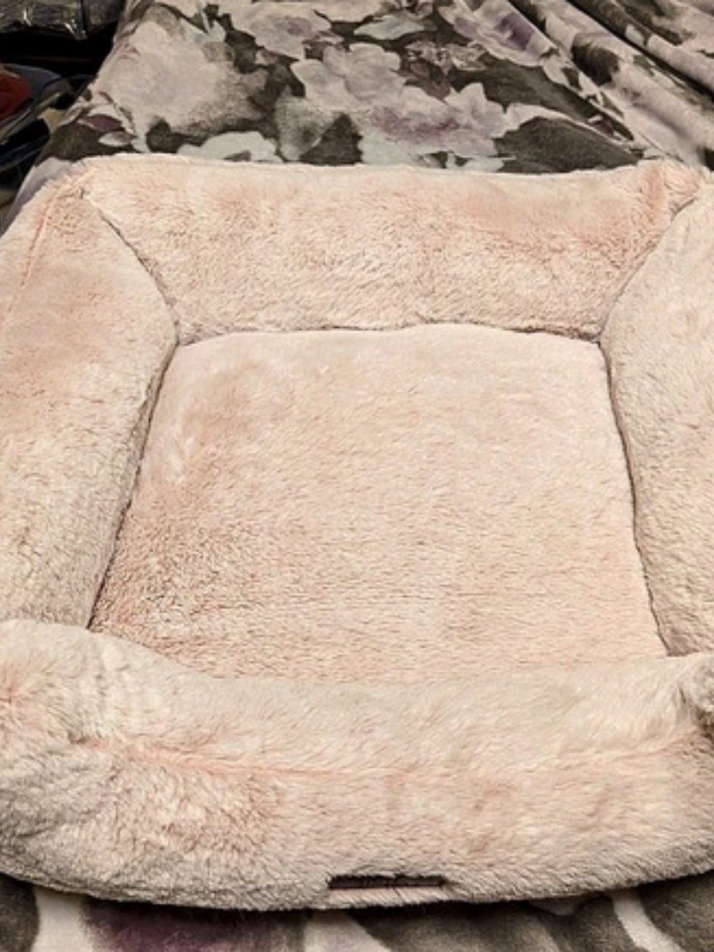 Plush Pink Dog Bed